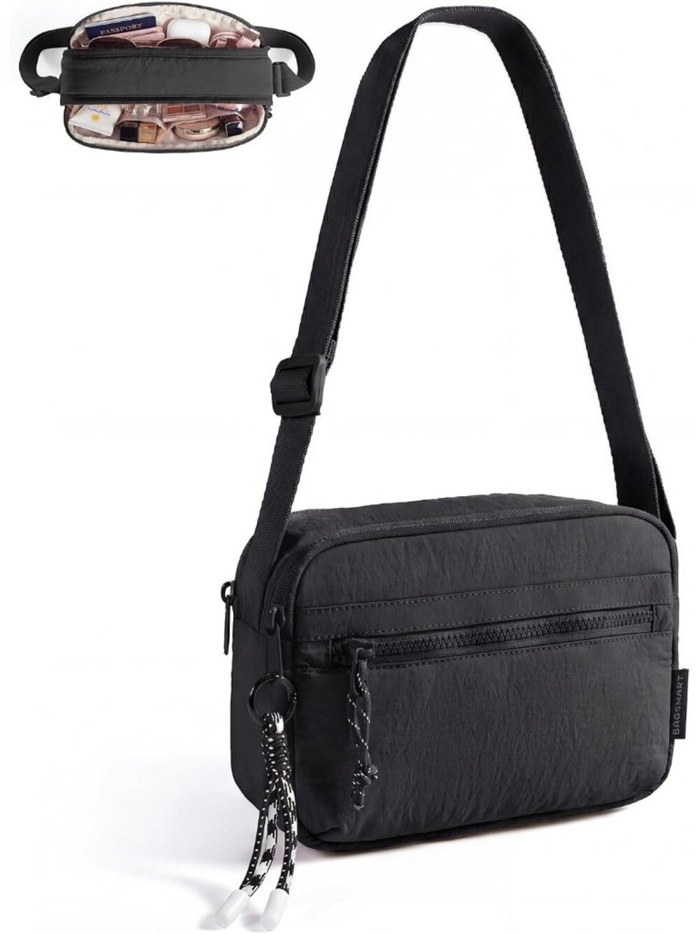 👜Women's Black Small Crossbody Bag Travel Purse Casual Shoulder Handbag Wallet